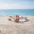 Engagement ring with Argyle rough diamond